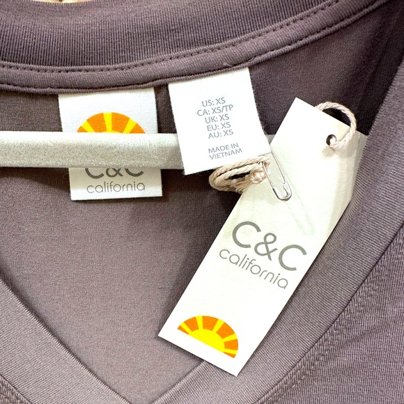 C&C California Taupe V-Neck Dress - Picture 3 of 3